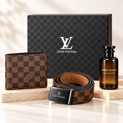 Ombre Nomade Eau de Parfum, Wallet & Belt Gift Set for Men – 3 Piece Fashion Accessory Combo